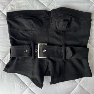 Urban outfitter tube top with belt and corset stitching (no wiring)